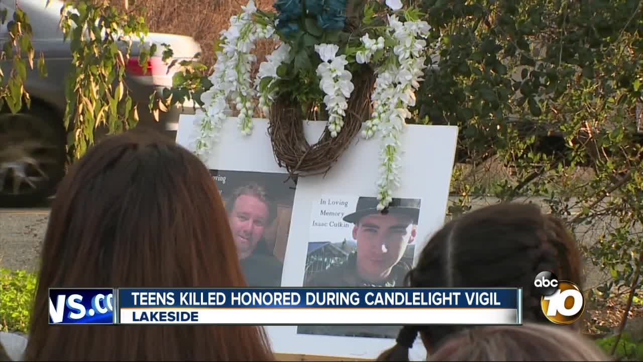 Lakeside teens killed honored during vigil