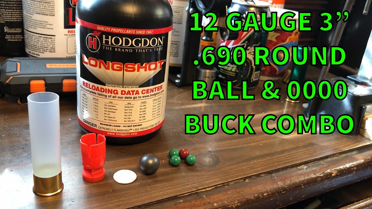 12 Gauge 3” .690 Round Ball & 0000 Buck Combo