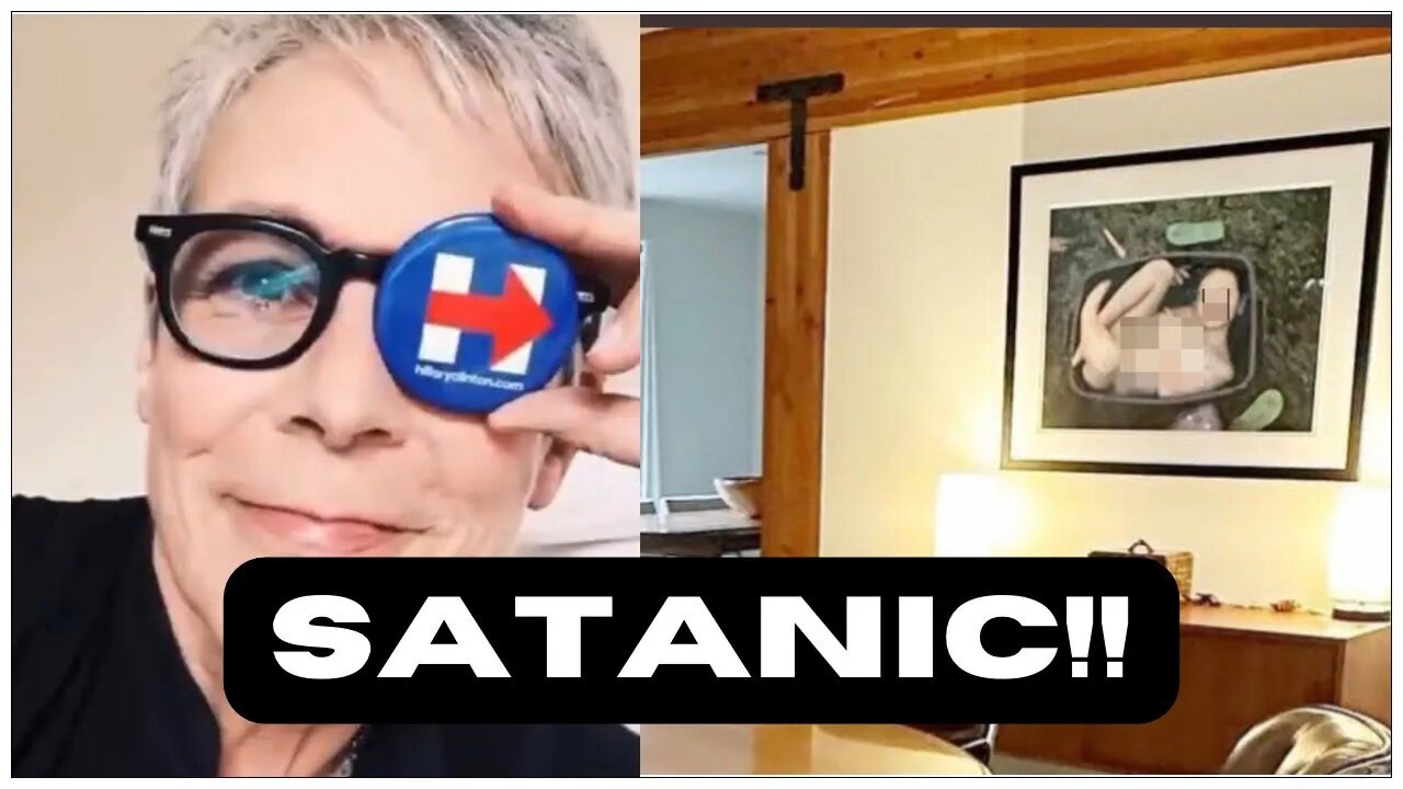 Jamie Lee Curtis shares DISTURBING painting. VERY SATANIC!