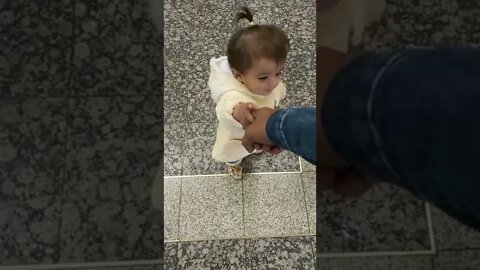 Baby running in Airport #youtubeshorts #reaction #shorts