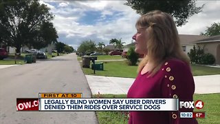 Legally blind women say Uber drivers denied them over service dogs