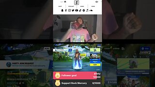 Rock Mercury playing Fortnite with followers live on TikTok