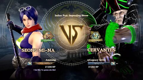 Seong Mi-na (Amesang) VS Cervantes (xyLegeacy 4sOxy) (SoulCalibur™ VI: Online)