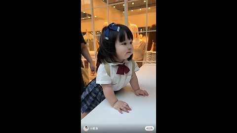 Cute baby student