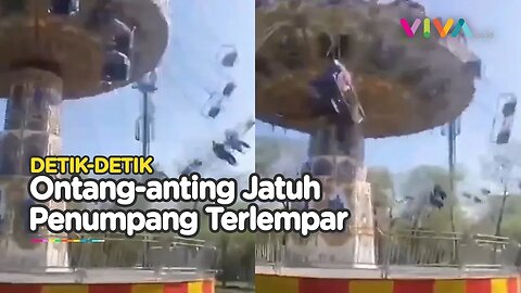 HOROR! Ontang-Anting Roboh saat Pengunjung Berputar Kencang