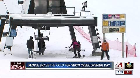 Skiers hit the slopes at Snow Creek