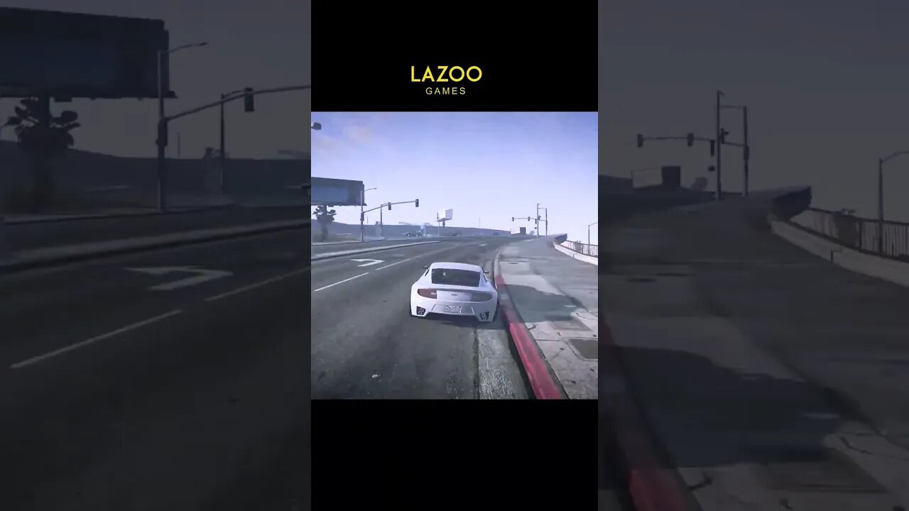 White sports car drive #shorts #gta5 #gtav #lazoogames #tiktok