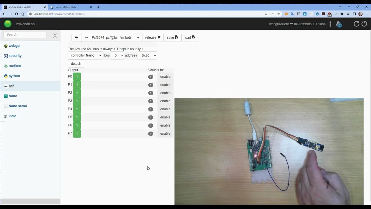 MyRobotLab Part 9A, PCF8574 Service