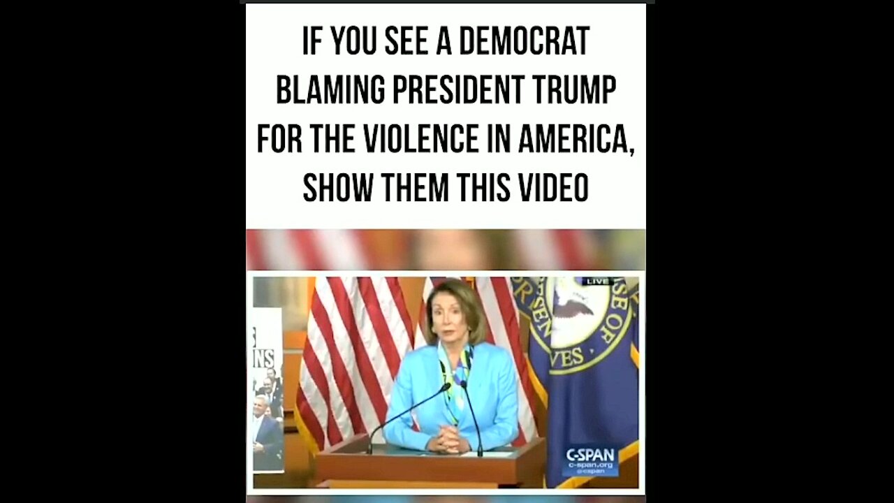 If you hear Democrats Blaming Trump for Violence, SHOW THEM THIS!