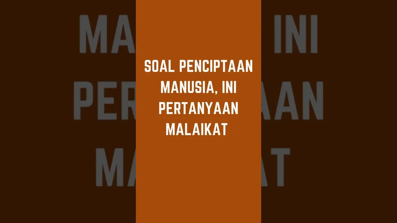 soal penciptaan manusia