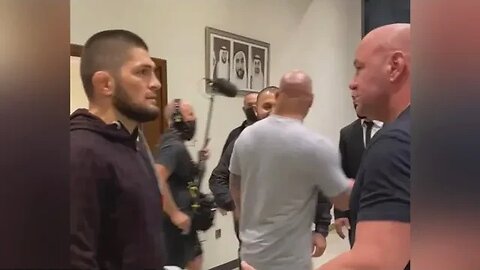 Khabib Nurmagomedov meeting with Dana White to discuss the future of lightweight division