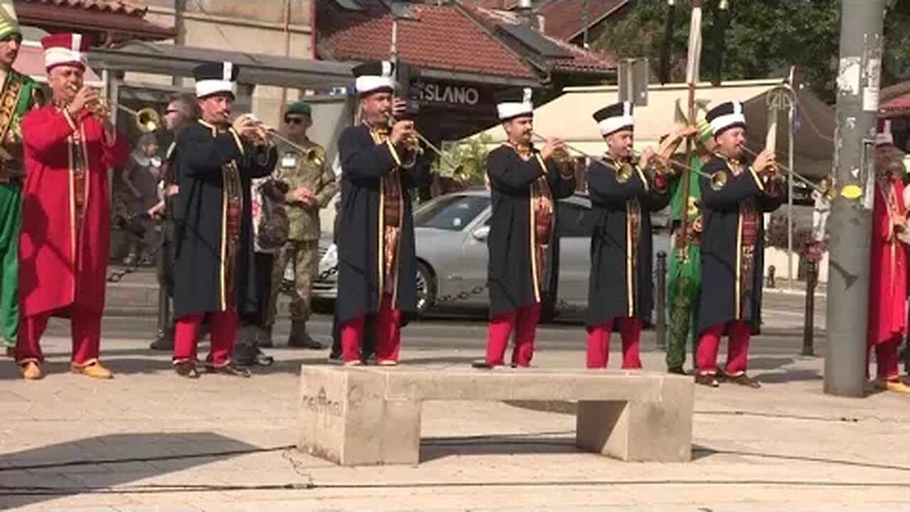 Ottoman Military Band of the Ministry of National Defence performs in Sarajevo.