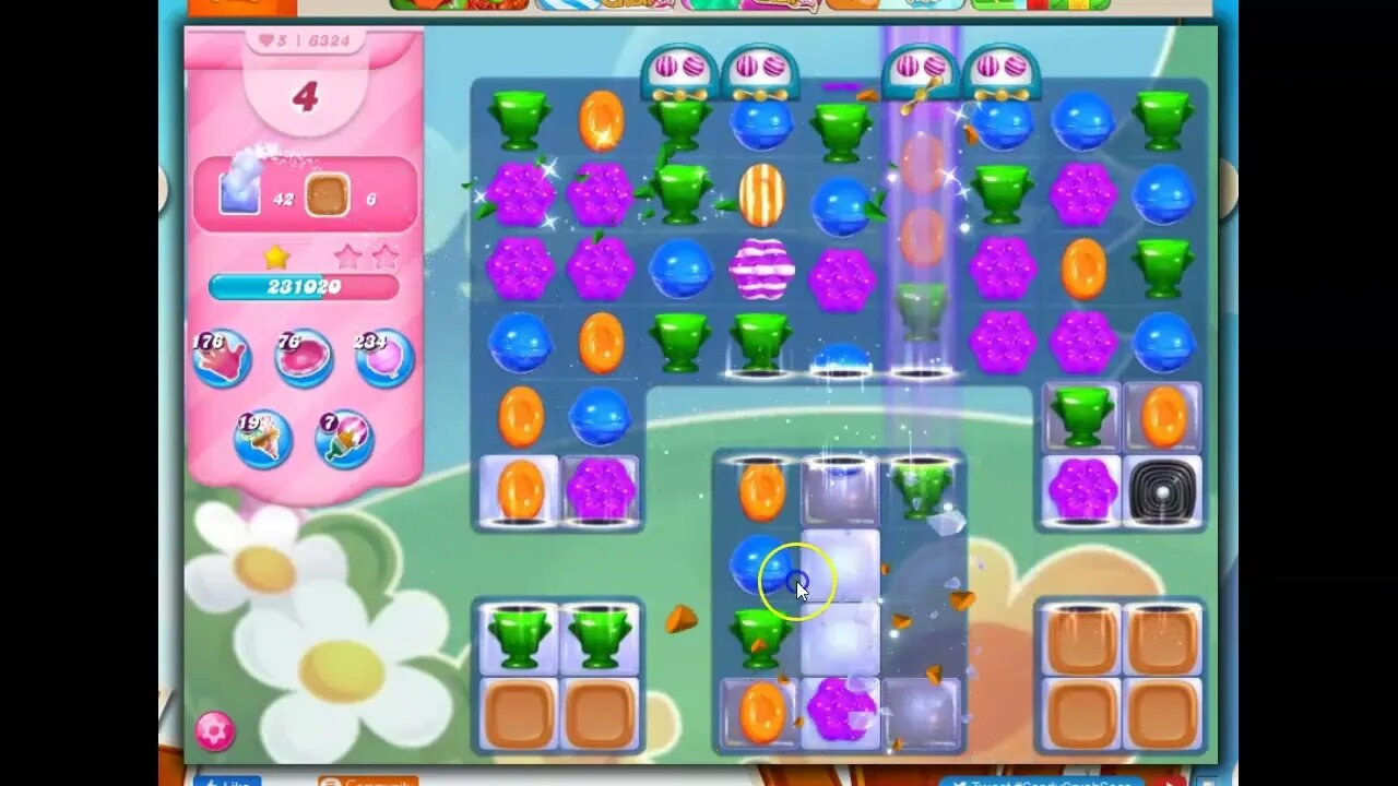 Candy Crush Level 6324 Talkthrough, 25 Moves 0 Boosters