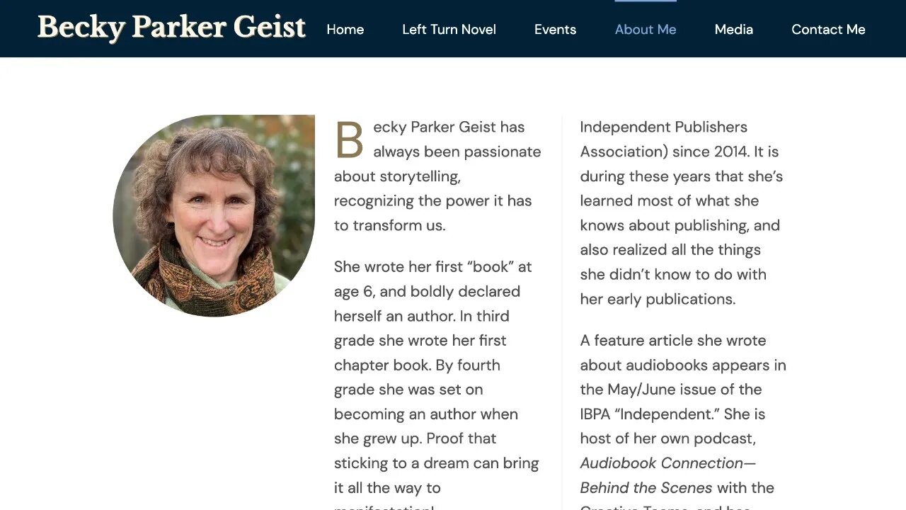 Independent Publisher Becky Parker Geist Discusses Audiobook Production and her New Novel.