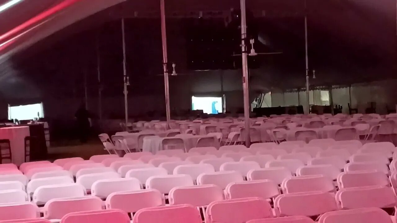 Harvard School of Medicine outdoor tent setup as a function hall