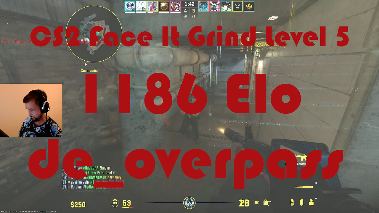 CS2 Face-It Grind - Face-It Level 5 - 1186 Elo - de_overpass