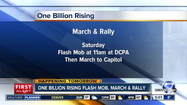 One Billion Rising flash mob and march Saturday