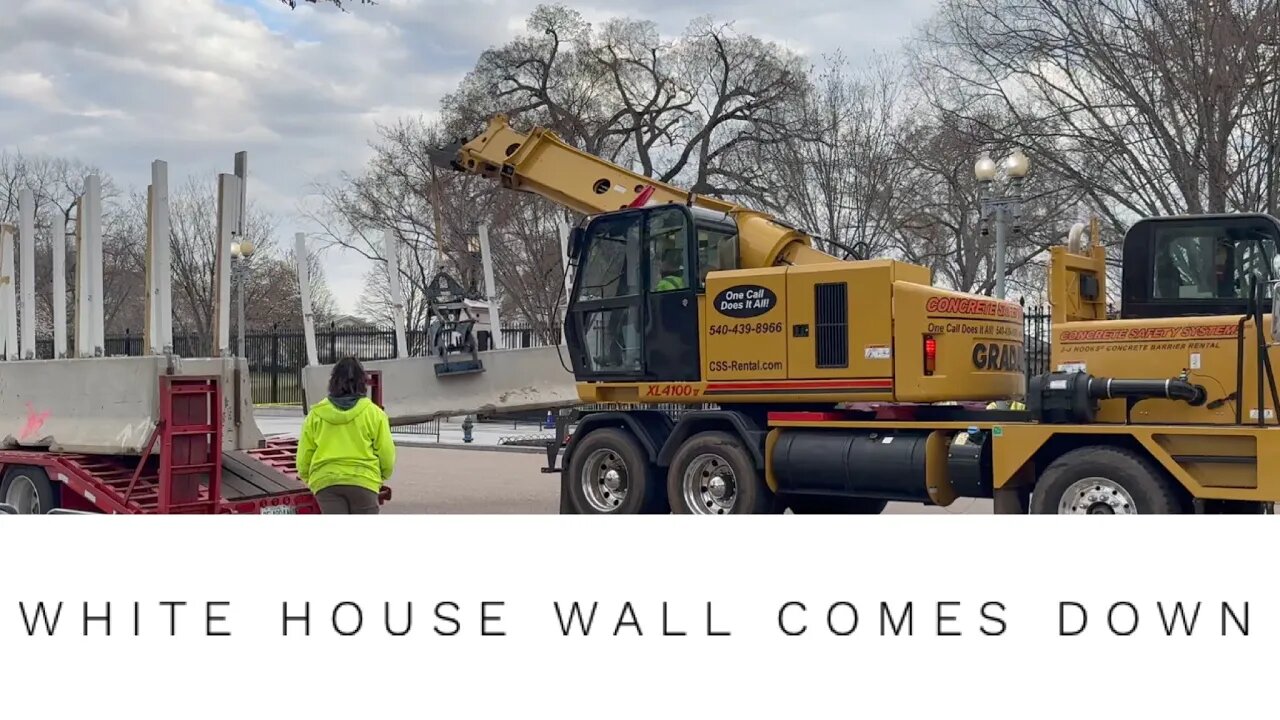 A wall comes down from around the White House on a planespotting kind of Monday at DCA.