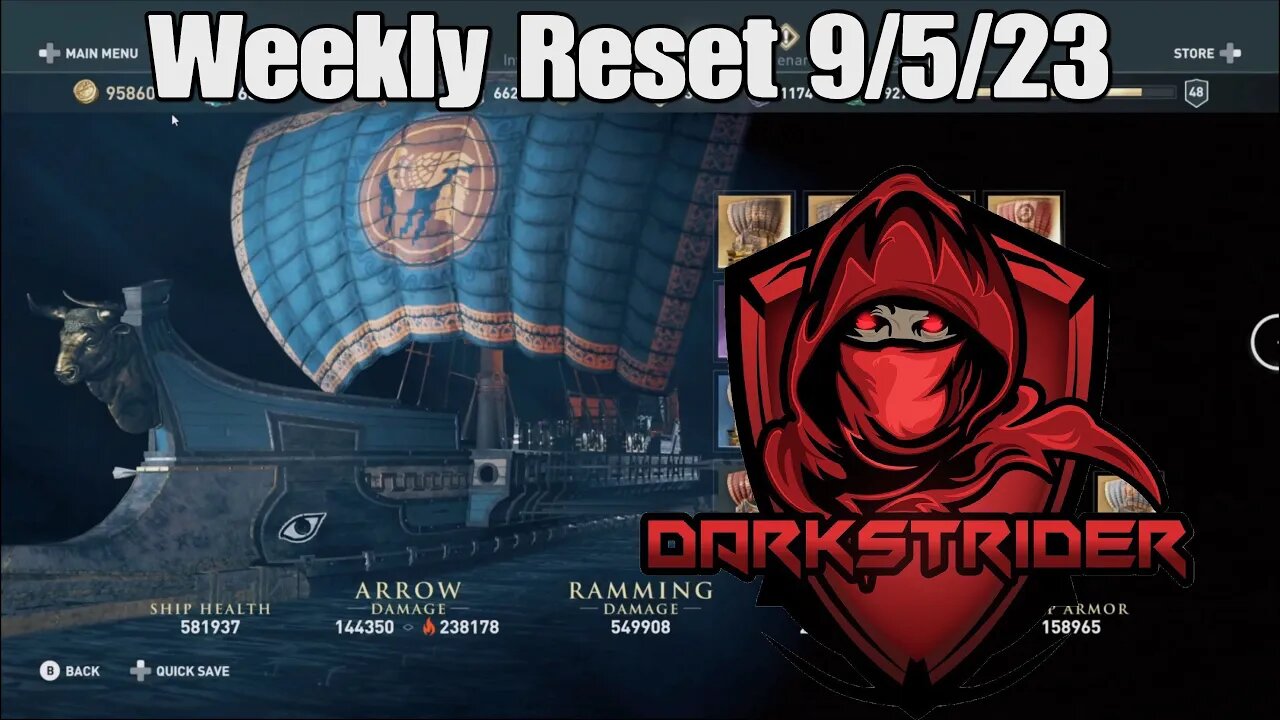 Assassin's Creed Odyssey- Weekly Reset 9/5/23