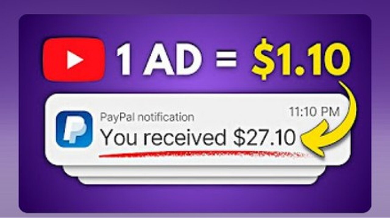 Earn $1.10 PER AD Watched - Make Money Online