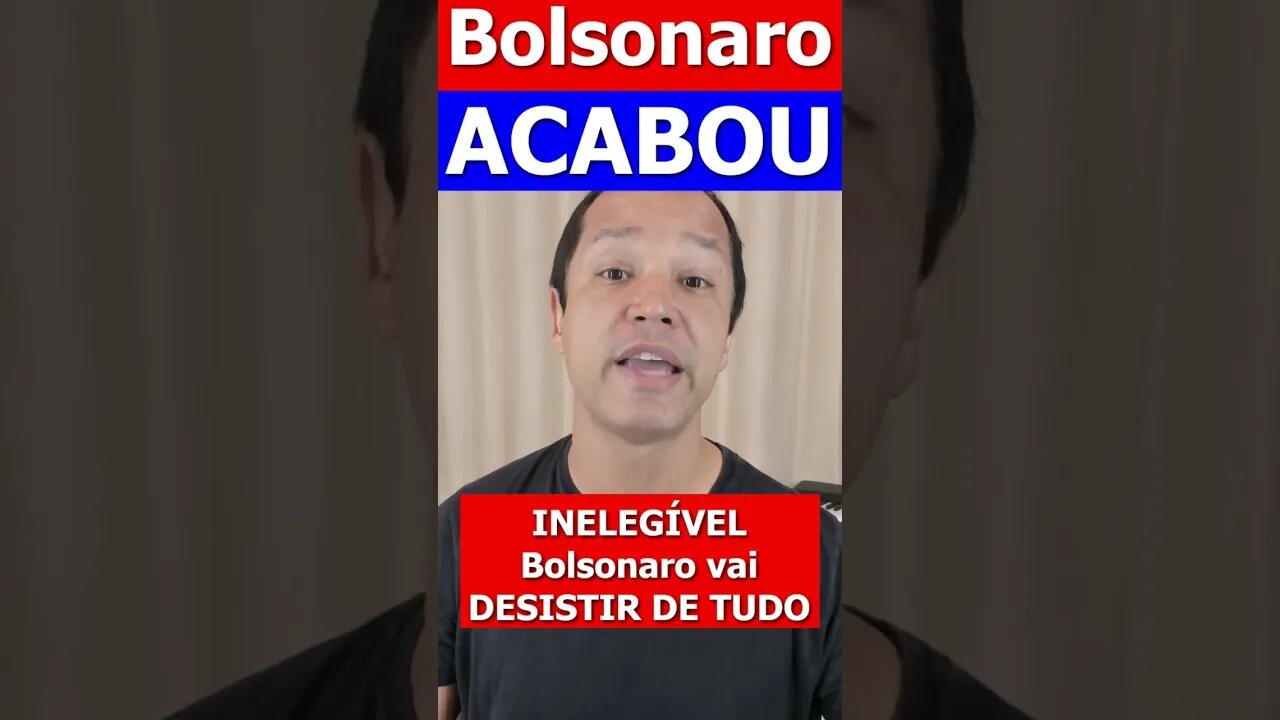 Inelegível, Bolsonaro vai SUMIR