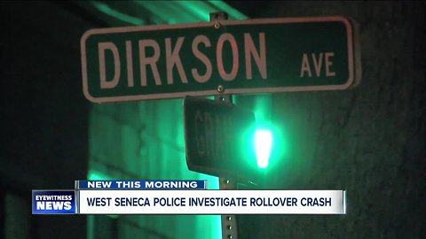 West Seneca Police Department investigates a rollover crash that sent five people to the hospital