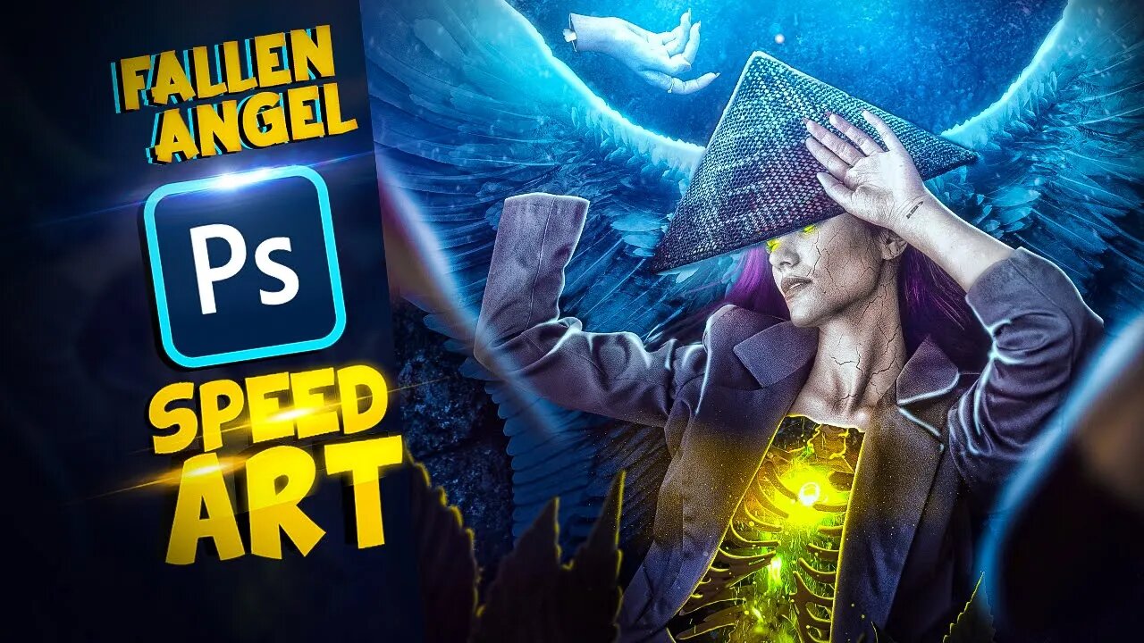 FALLEN ANGEL - This is how I edited in Photoshop. #photoshop #mrhires #borisfx