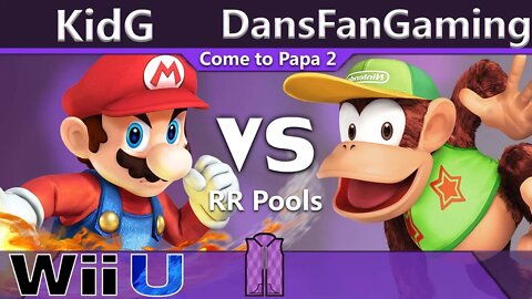 KidG (Mario) vs. DansFanGaming (Diddy Kong) - Wii U RR Pools - CTP2