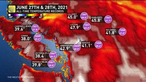 Living through weather history, tracking the record temperatures across B.C.