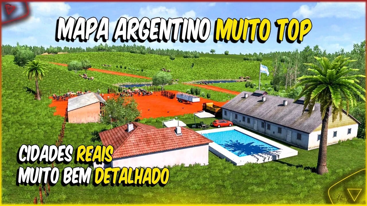 VOCÊ PRECISA CONHECER ESSE MAPA DA REGIAO ARGENTINA PARA EURO TRUCK SIMULATOR 2 1.46