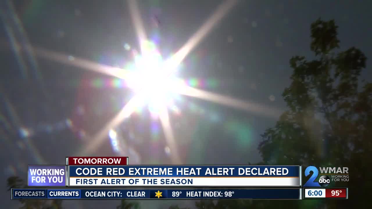 Code Red Extreme Heat Warning issued Saturday in Baltimore