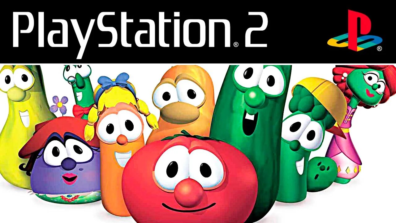 VEGGIETALES LARRYBOY AND THE BAD APPLE (PS2) - Gameplay do início do jogo de Os Vegetais! (PT-BR)