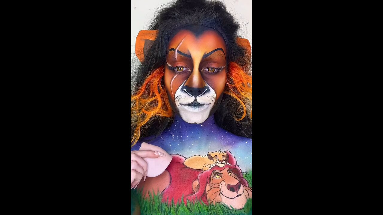 Lion King Body Paint Creative Makeup