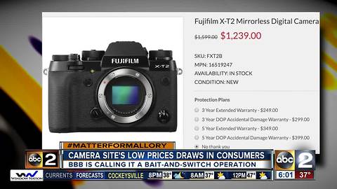 Consumers finding that camera site's low-prices are too good to be true