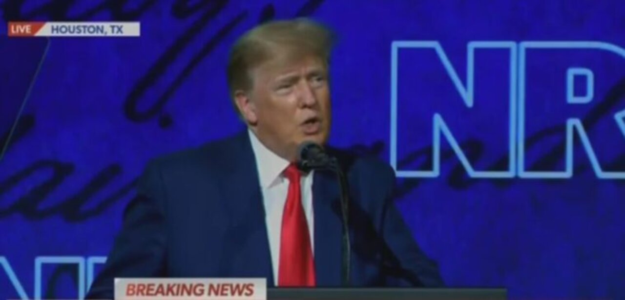Donald Trump Rips Biden at NRA Convention for ‘Highly Divisive’ Reaction to Uvalde Shooting