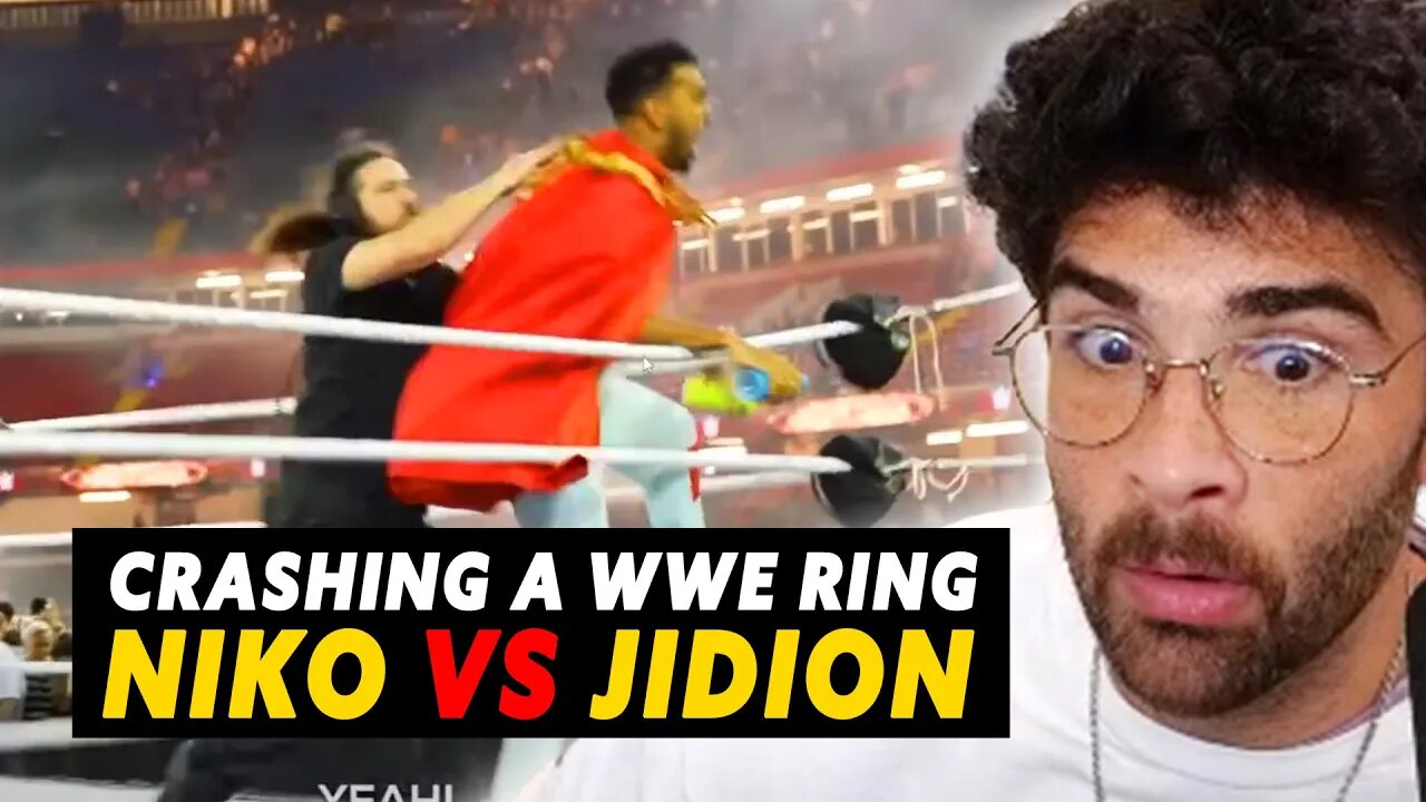 Hasan reacts to NIKO vs JIDION Sneaking into a WWE Match (Into the Ring)