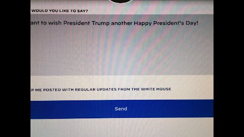 President's Day Wishes For Trump Via White House!