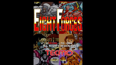 Eight Forces Arcade Game, Tecmo 1994, longplay