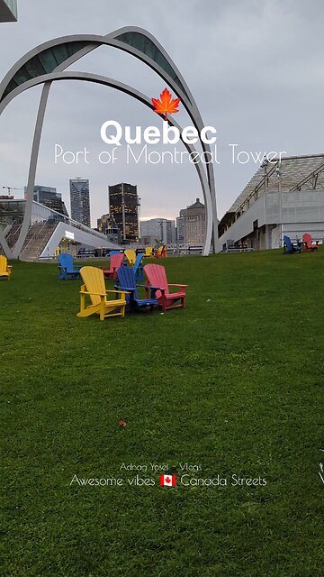 Quebec 🍁 Port of Montreal Tower 📍 Canada street vibes 🇨🇦
