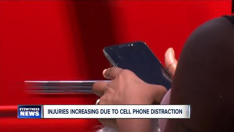 Distracted cell phone use causing more injuries