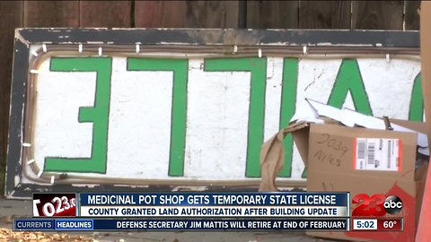 Medicinal shop in Kern County gets state license