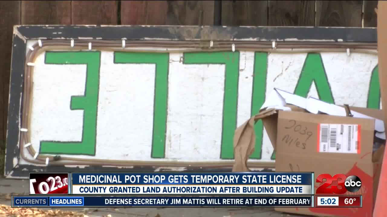 Medicinal shop in Kern County gets state license