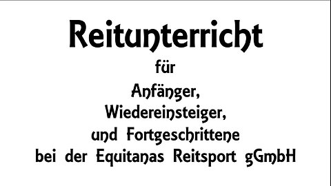 EQUITANAS-Reitunterricht