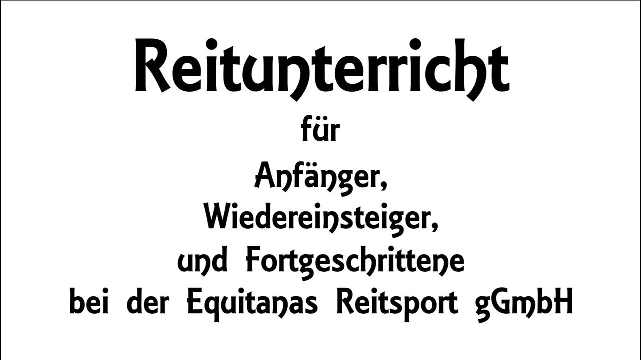 EQUITANAS-Reitunterricht