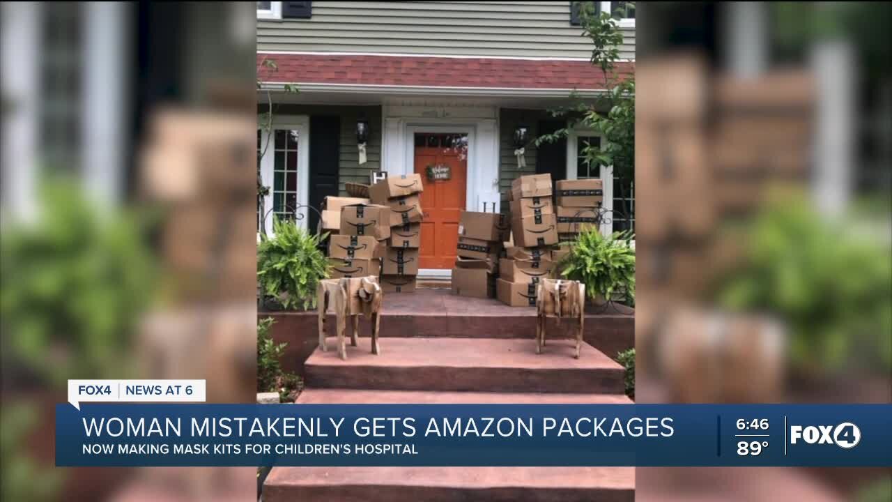 After receiving 150 Amazon boxes by mistake, woman is donating contents to good cause