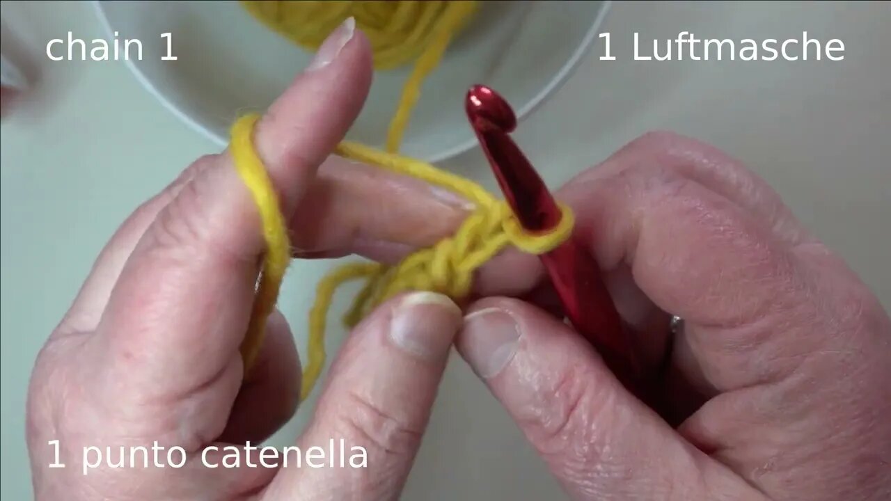 How to crochet (1) - chains and single crochet