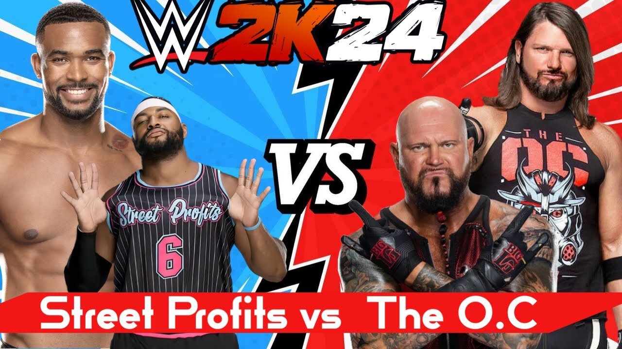 WWE 2K24 The Street Profits vs The OC tag team