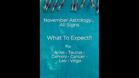November Astrology - Aries thru Virgp