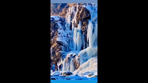 Frozen water fall