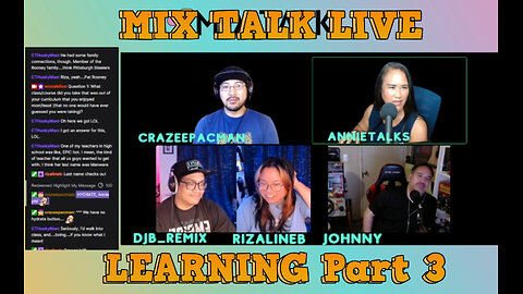 MIX TALK LIVE - Episode 14 - Learning - Part 3 - Retro Podcast - Nostalgia